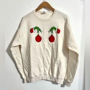 New ✨ The Grinch Christmas Ornament sweatshirt, Girl Tribe, size medium